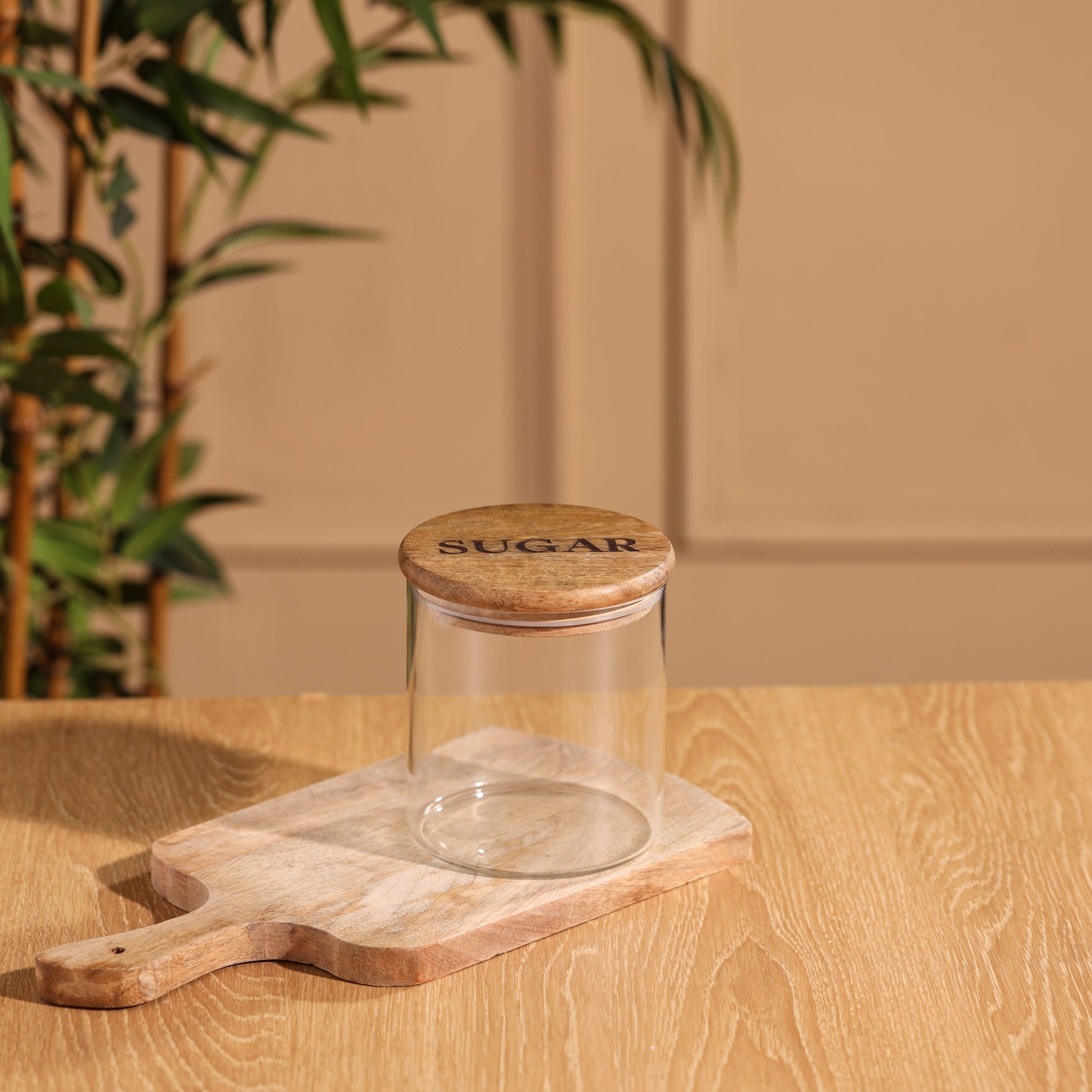 Transparent-v | Metallure Home Oslo Kitchen Containers | Salt & Sugar Jars Set of 2