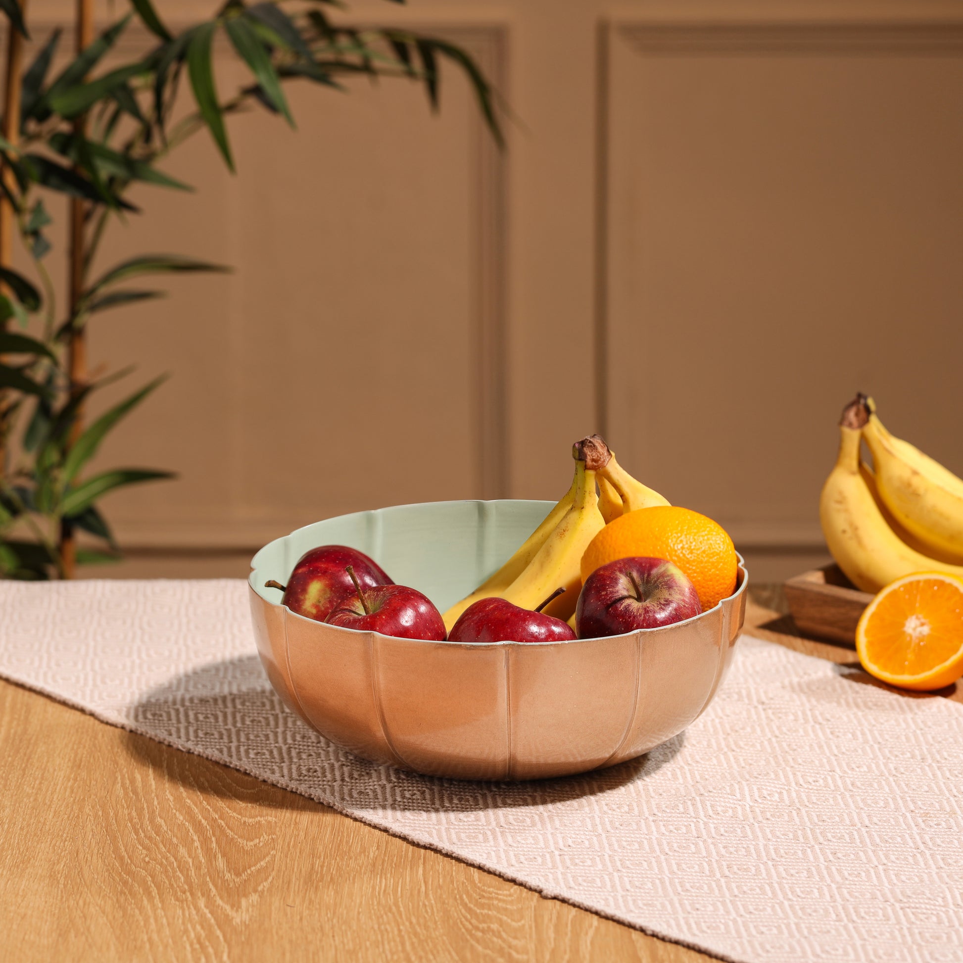 light green-v | Stylish Fruit Bowl for Kitchen & Dining Table