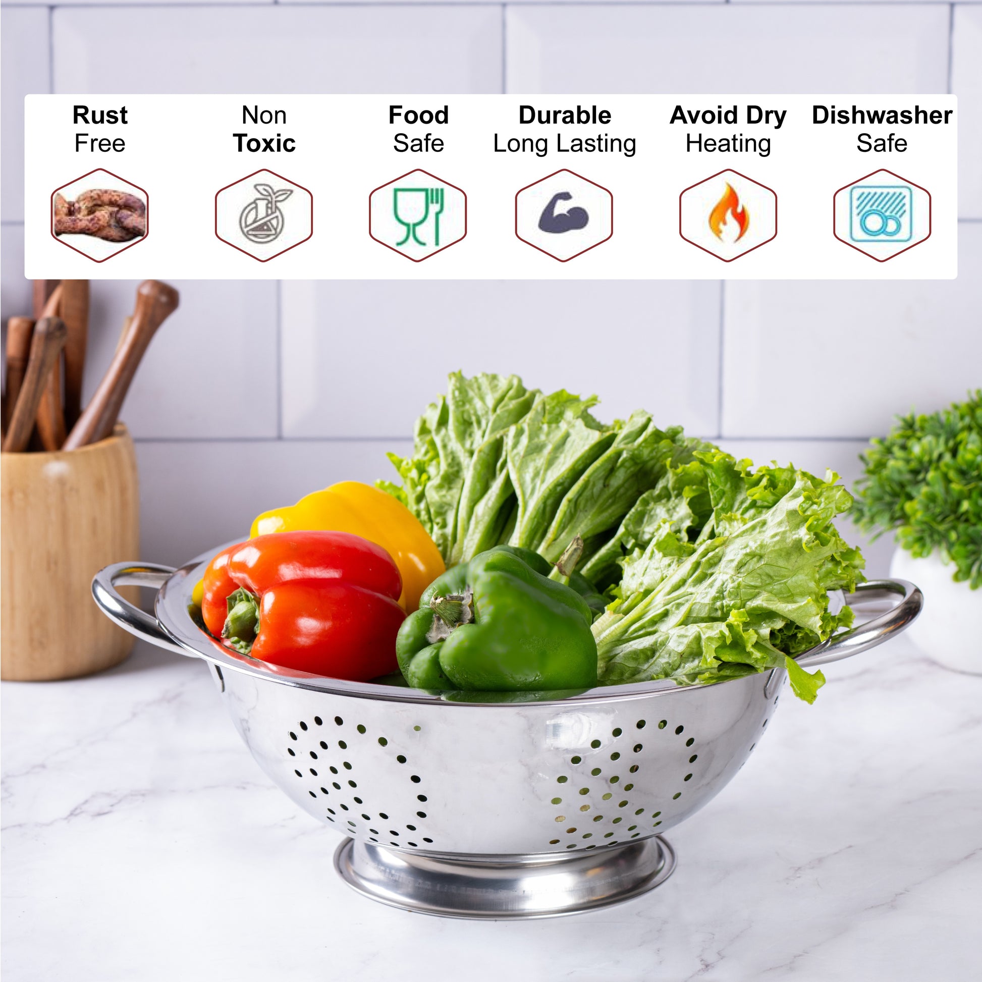 Large-v | Stainless Steel Colander