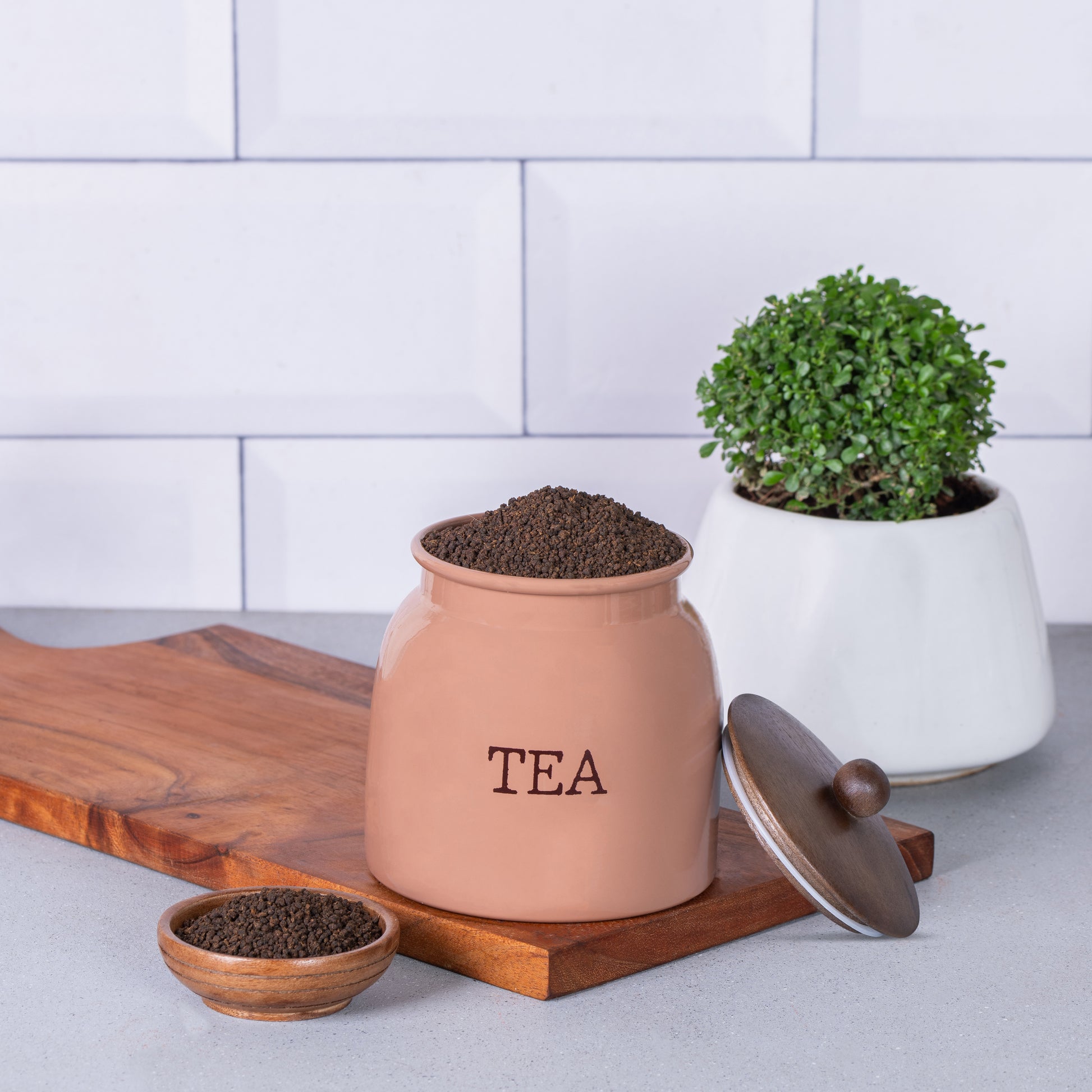 MOCHA MOUSSE-v | Modern Kitchen Set | Air Tight Containers for Kitchen Storage | Sugar Tea Coffee Container Set of 3