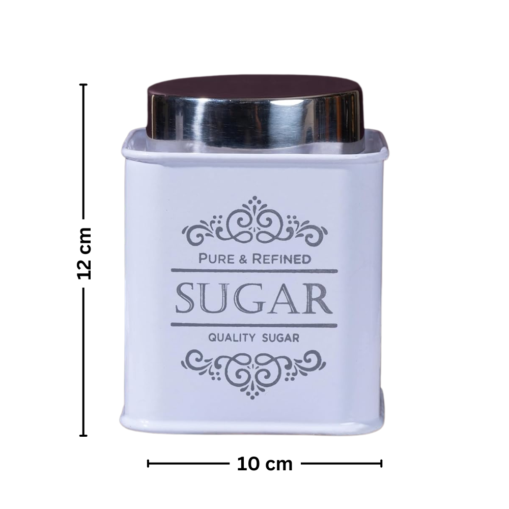 White-v | Artisanal Kitchen Storage Jars | Tea, Coffee and Sugar Containers Set of 3