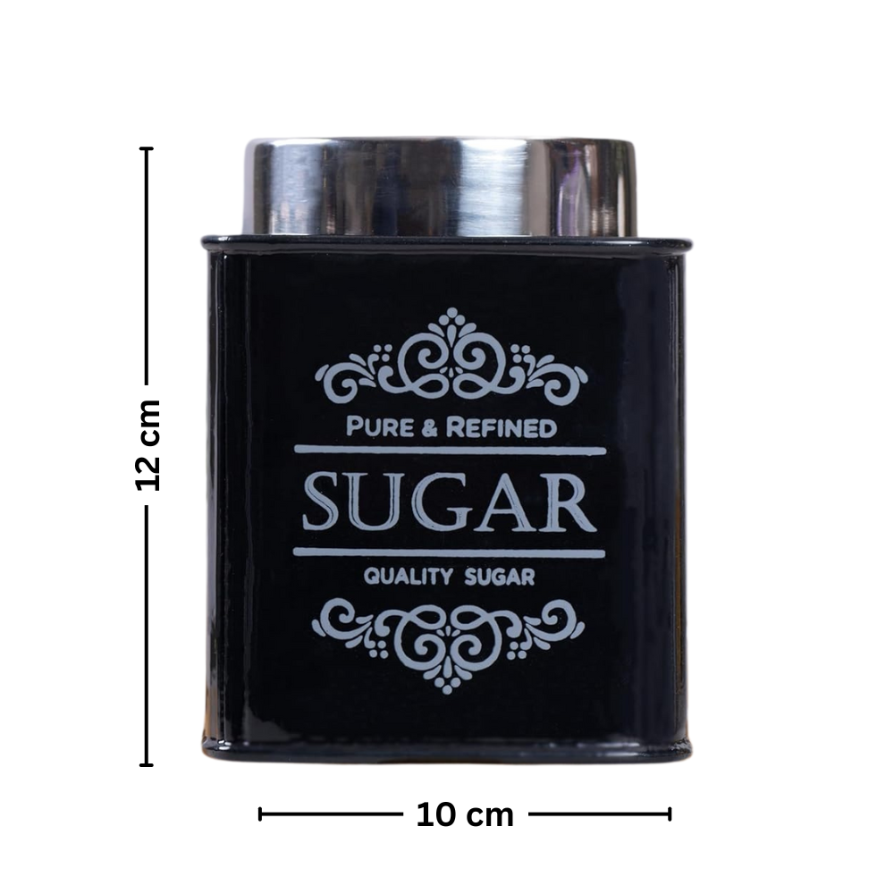 Black-v | Artisanal Kitchen Storage Jars | Tea, Coffee and Sugar Containers Set of 3