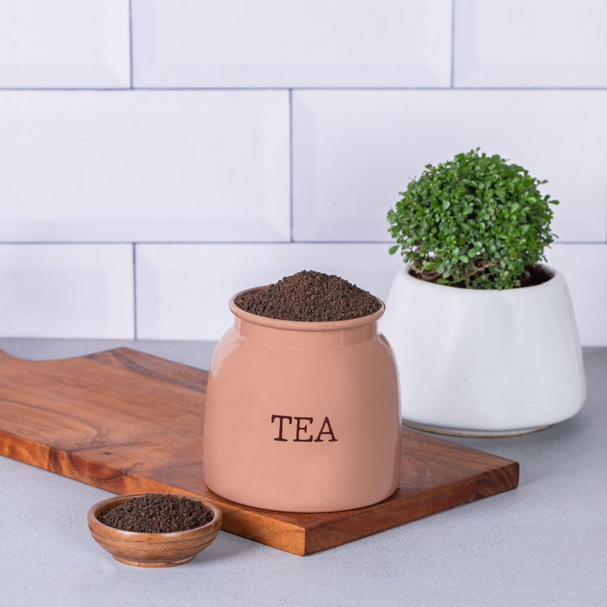 MOCHA MOUSSE-v | Modern Kitchen Set | Air Tight Containers for Kitchen Storage | Sugar Tea Container Set of 2