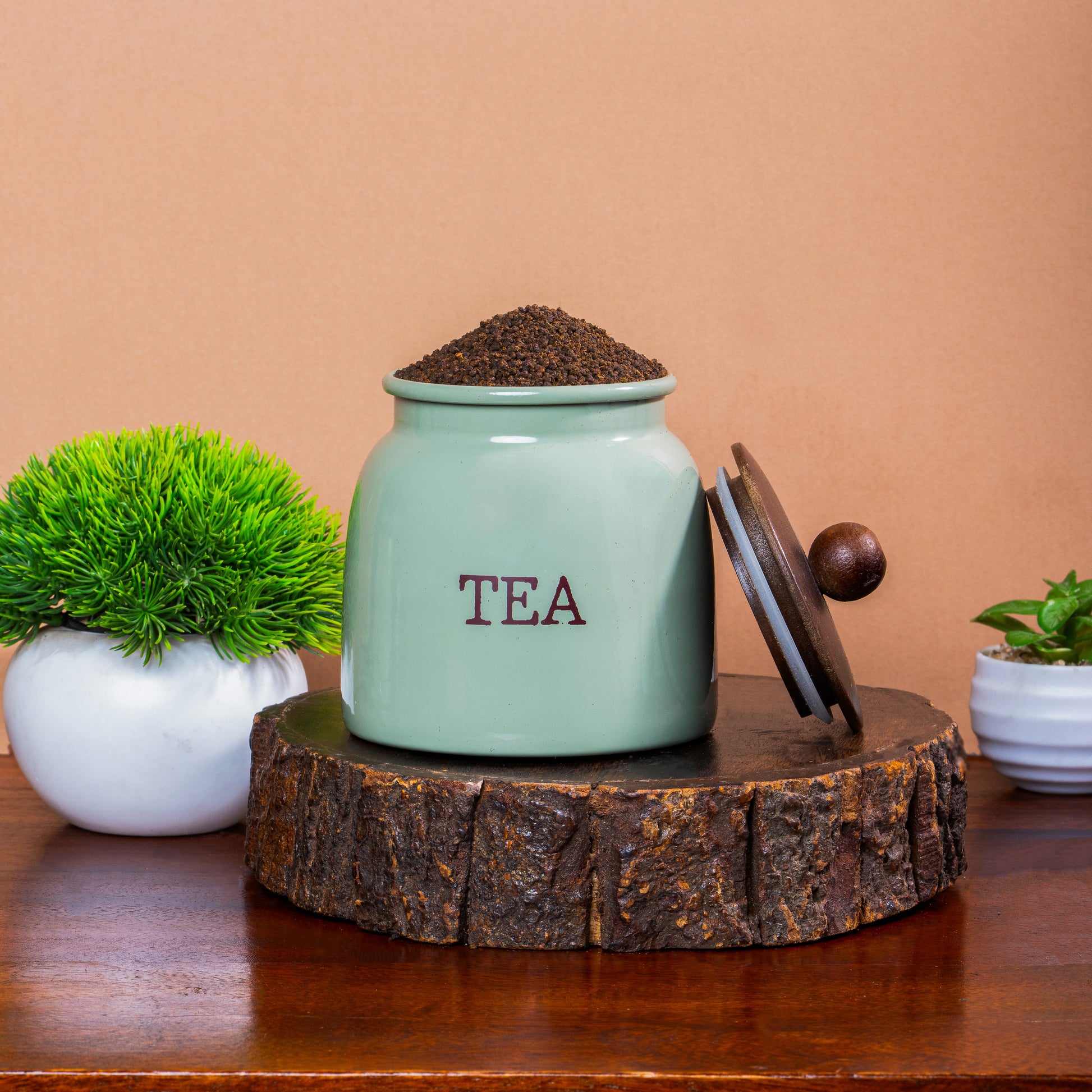 GREEN -v | Modern Kitchen Set | Air Tight Containers for Kitchen Storage | Sugar Tea Container Set of 2